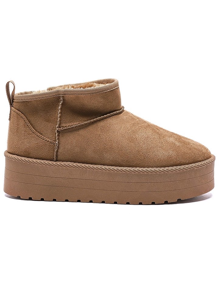 C'M Botki zimowe w kolorze jasnobrązowym rozmiar: 40