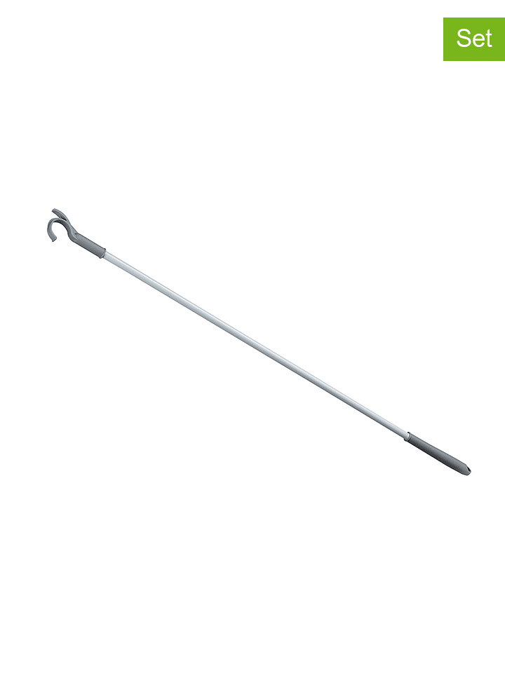 Wenko Hak do ubrań (2 szt.) "Herkules" w kolorze białym - dł. 76 cm rozmiar: onesize