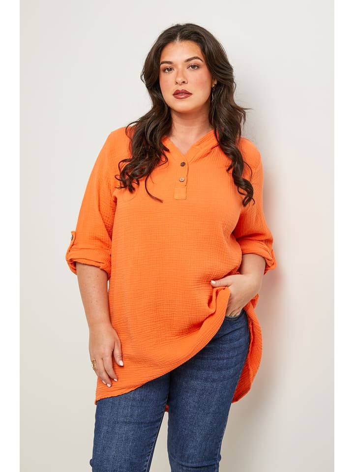 Curvy Lady Tunika w kolorze pomarańczowym rozmiar: 48/50