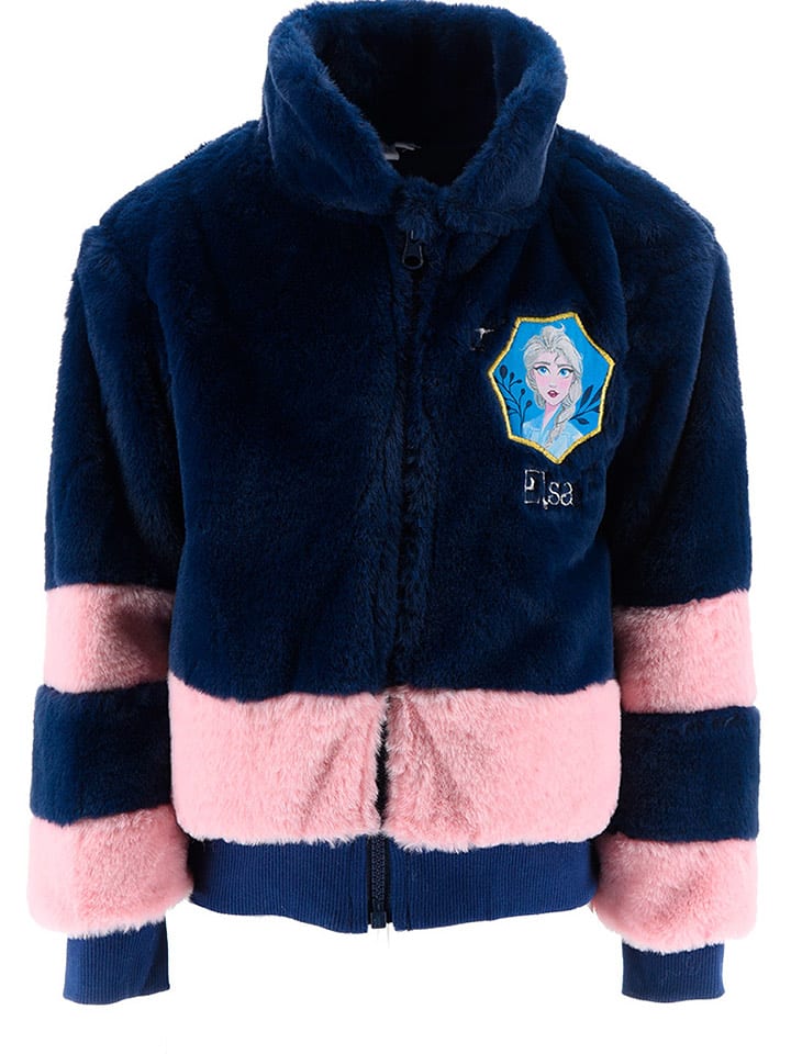 Disney Frozen Kurtka polarowa "Kraina Lodu" w kolorze granatowym rozmiar: 104