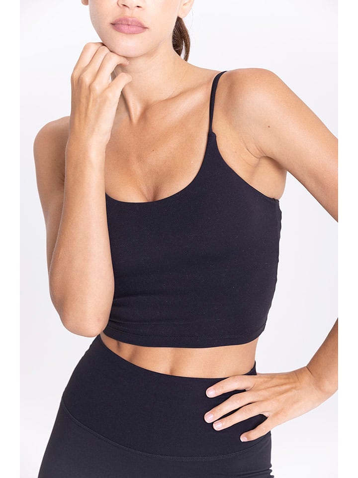 Onamaste Top sportowy w kolorze czarnym rozmiar: S/M