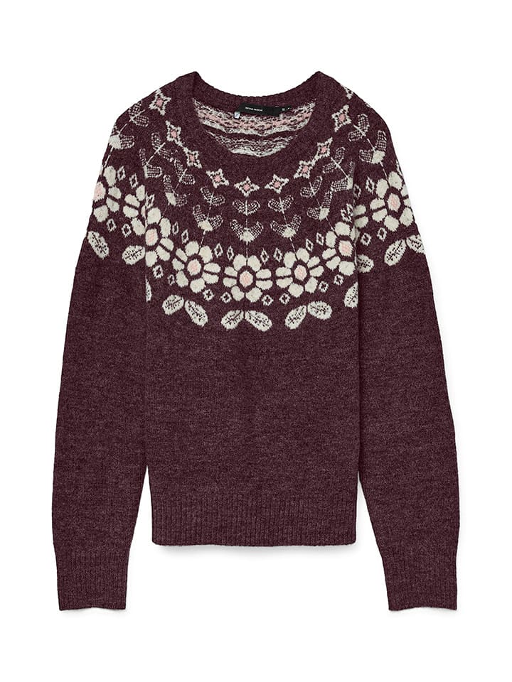 Vero Moda Sweter w kolorze bordowym rozmiar: XS