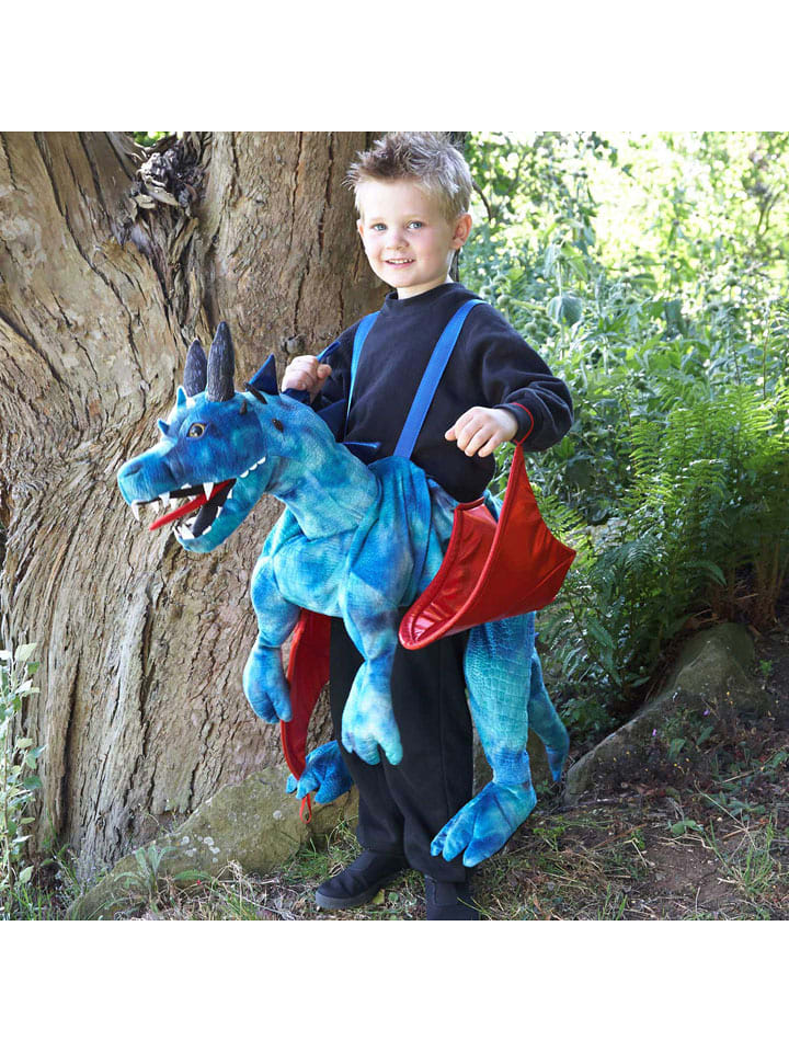 amscan Kostium "Ride On Drache" w kolorze niebieskim rozmiar: 98-128