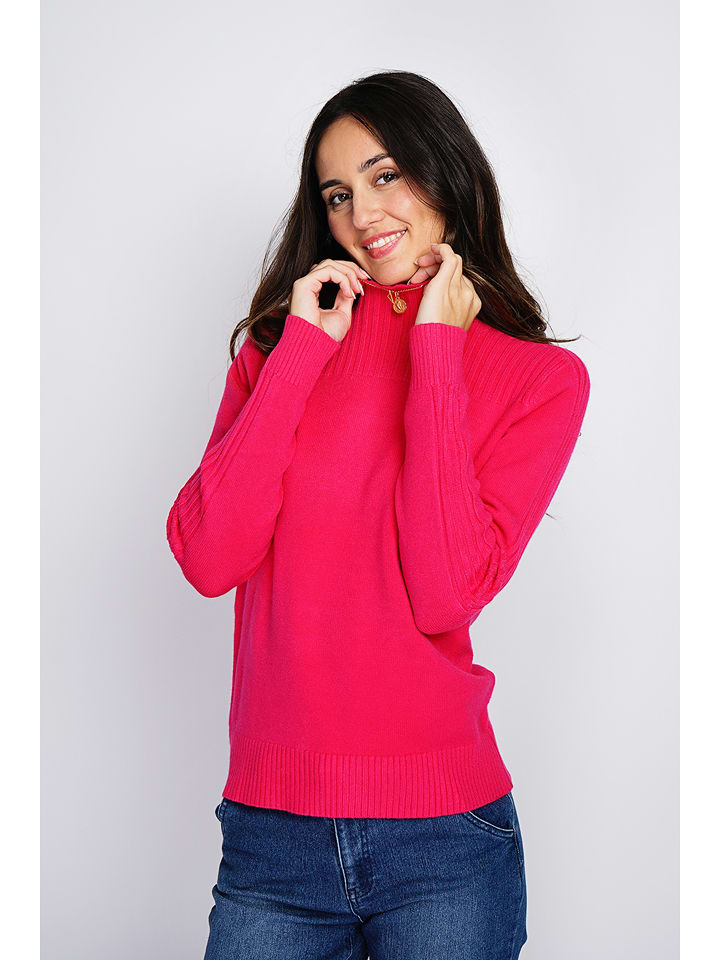 ASSUILI Kaszmirowy sweter w kolorze różowym rozmiar: 40