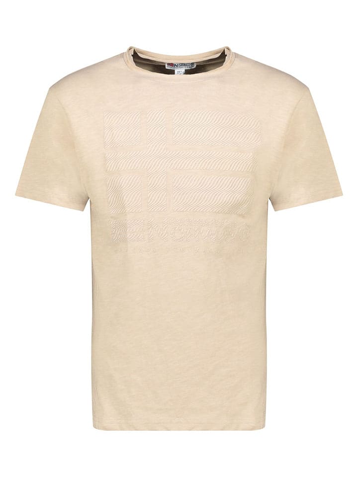 Geographical Norway Koszulka "Jraye" w kolorze beżowym rozmiar: XXL