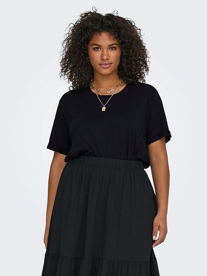 ONLY Carmakoma Koszulka w kolorze czarnym rozmiar: S-42/44