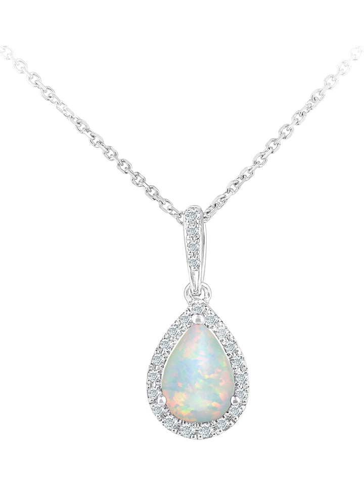 Revoni Złota zawieszka z diamentami i opalem rozmiar: onesize