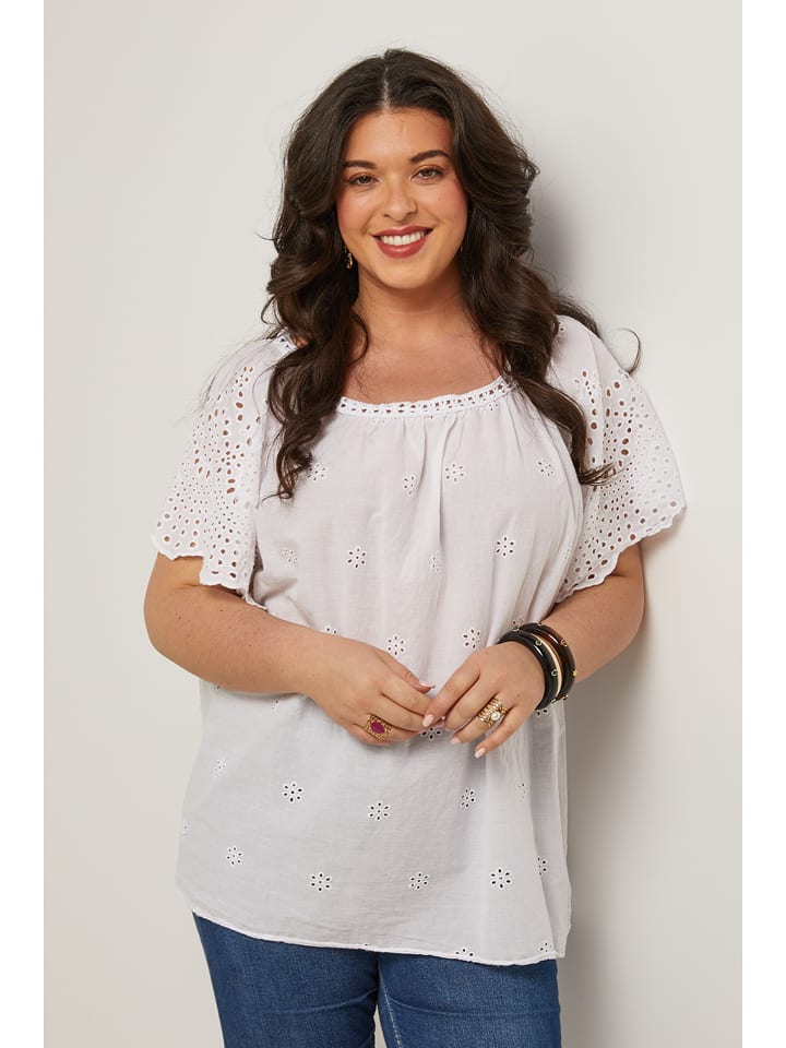 Curvy Lady Bluzka w kolorze białym rozmiar: 40/42