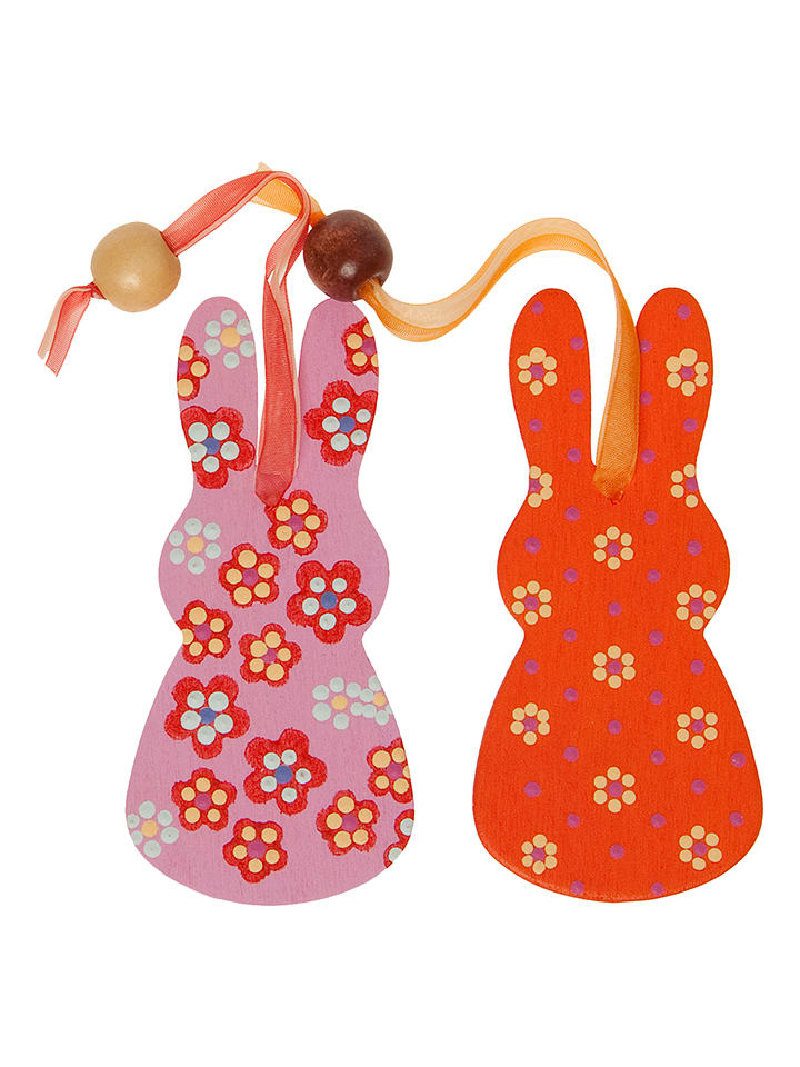 SUNNYSUE Drewniane zawieszki (6 szt.) w kolorze jasnobrązowym rozmiar: onesize