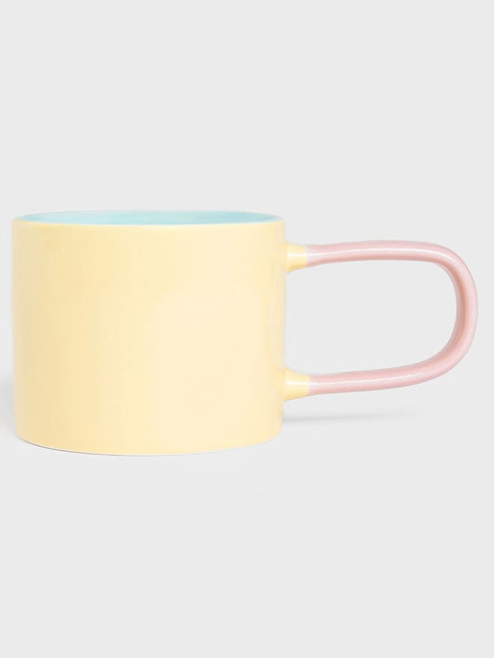 Homla Kubek "Finko" w kolorze żółto-błękitno-jasnoróżowym - 300 ml rozmiar: onesize