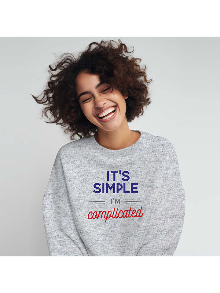 WOOOP Bluza "It´s simple I´m complicated" w kolorze szarym rozmiar: XL