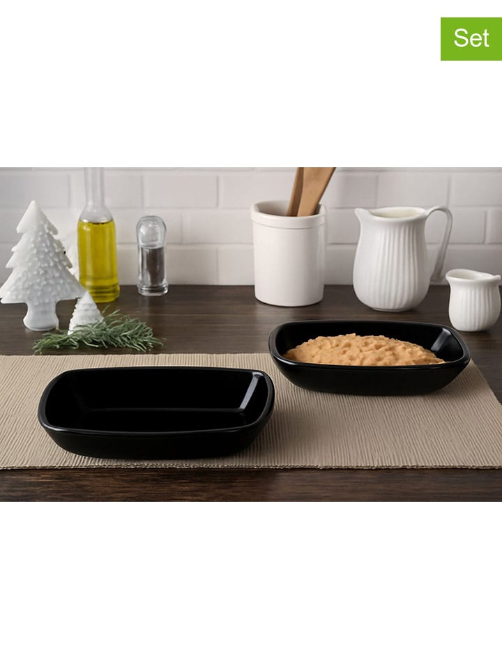 Hermia Miski (2 szt.) w kolorze czarnym do serwowania - 12 x 8,5 cm rozmiar: onesize