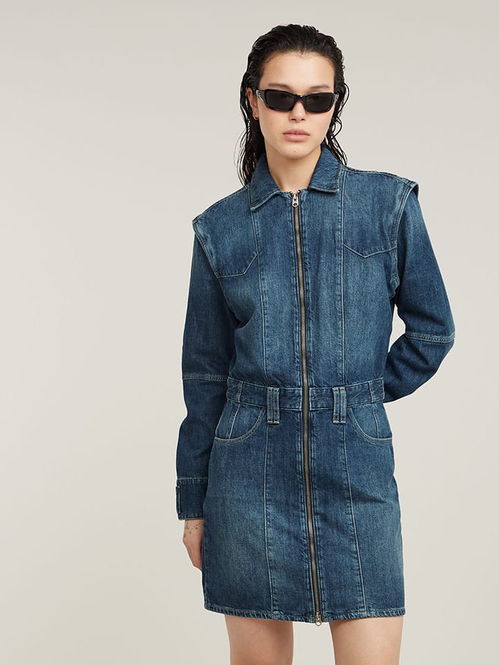 G-Star Sukienka dżinsowa w kolorze niebieskim rozmiar: M