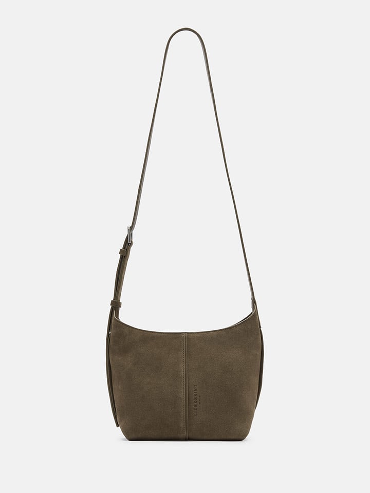 Liebeskind Berlin Skórzana torebka "Demi" w kolorze khaki - 19 x 20 x 10 cm rozmiar: onesize