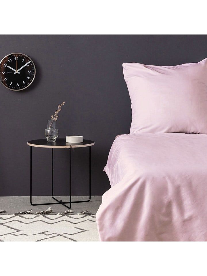 Colourful Cotton Komplet pościeli satynowej w kolorze jasnoróżowym rozmiar: 240x220 cm