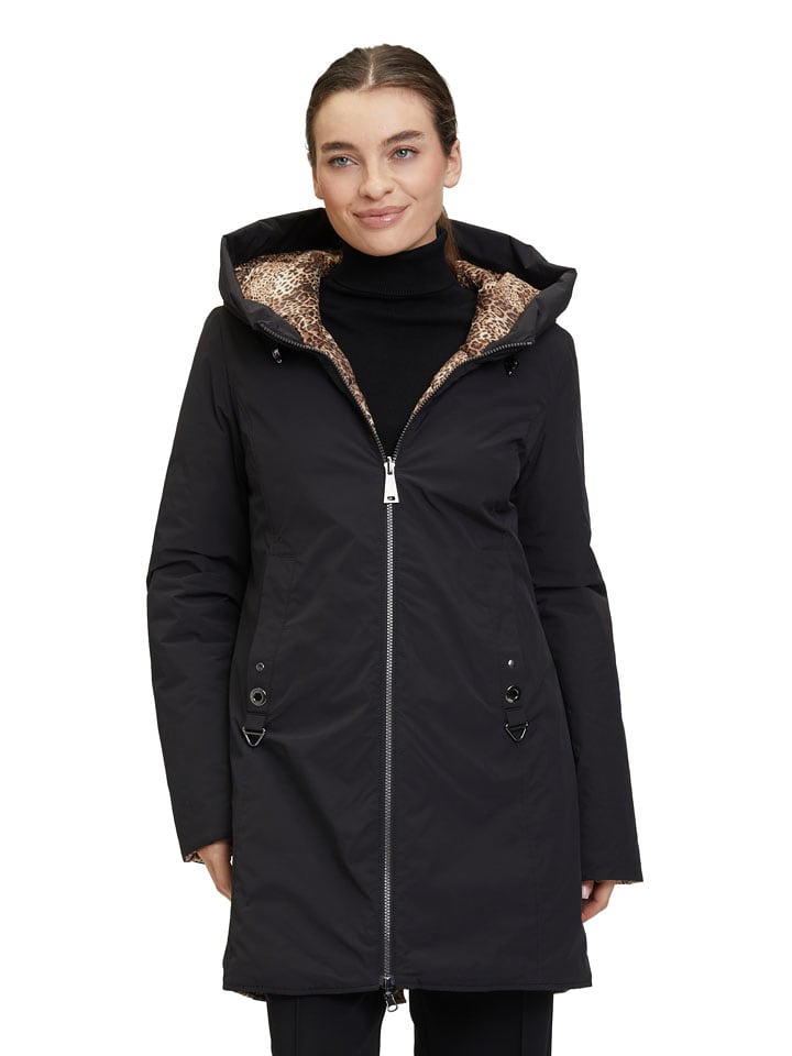 Betty Barclay Płaszcz zimowy w kolorze czarno-oliwkowym rozmiar: 44