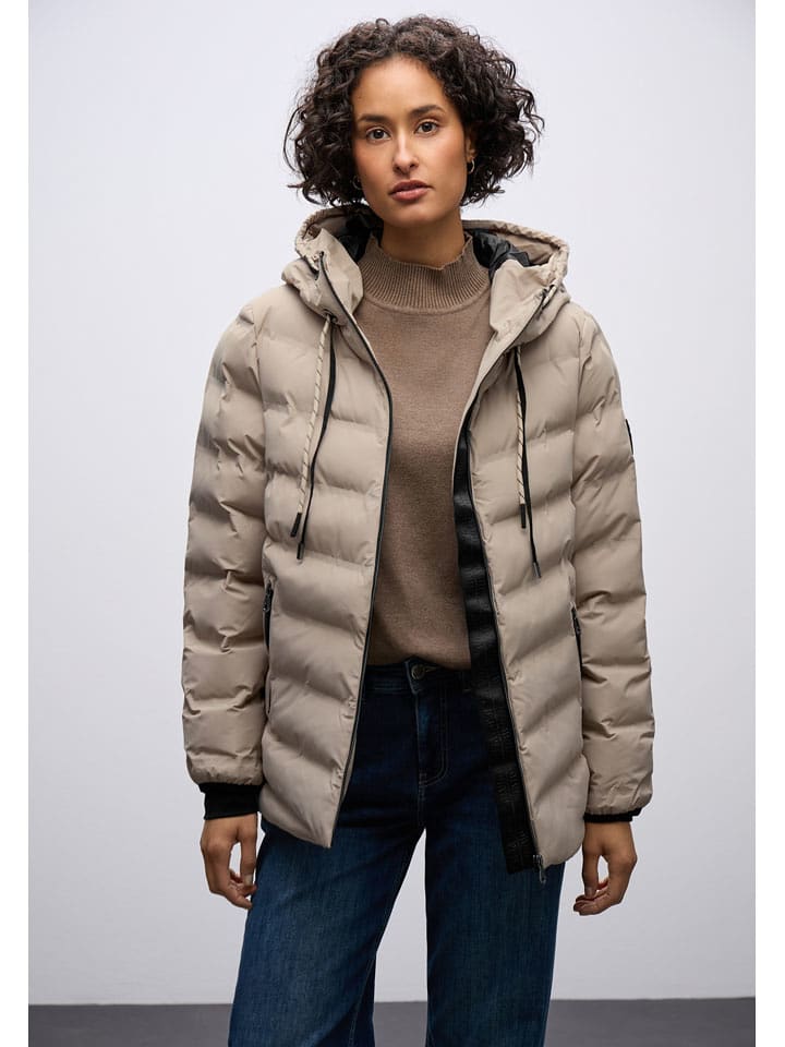 Street One Kurtka pikowana w kolorze beżowym rozmiar: 38