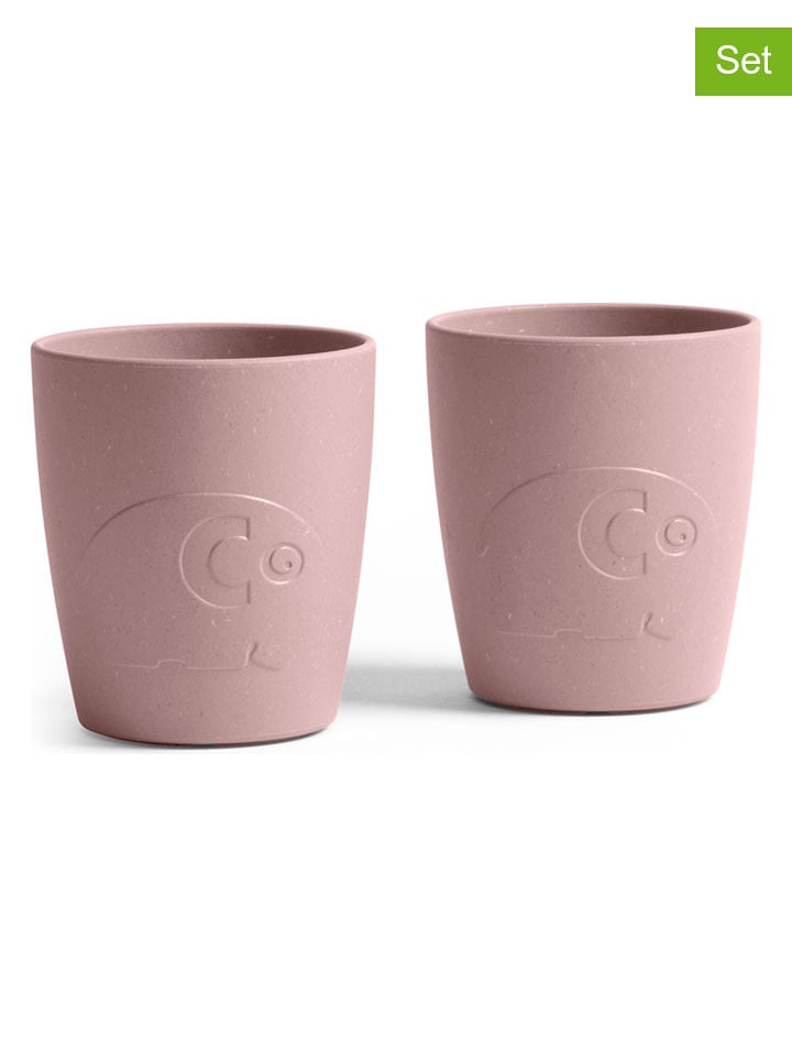 Sebra Kubki (2 szt.) "Mums" w kolorze jasnoróżowym - 4 m+ rozmiar: onesize