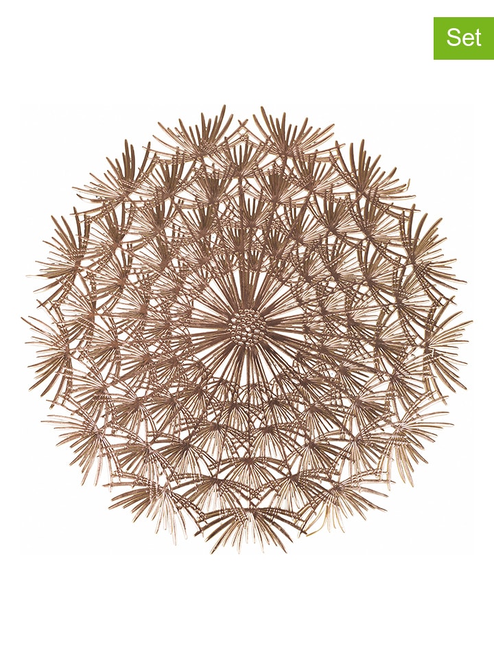 Villa d´Este Podkładki stołowe (6 szt.) w kolorze złotym - Ø 38 cm rozmiar: onesize