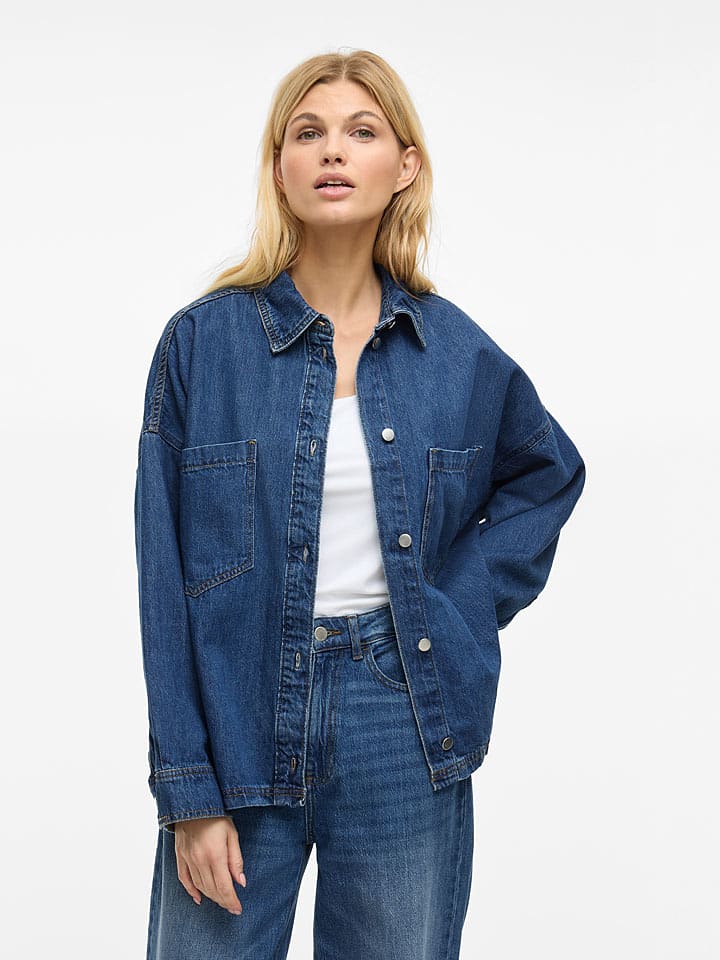 Vila Koszula dżinsowa "Creek" w kolorze granatowym rozmiar: 38