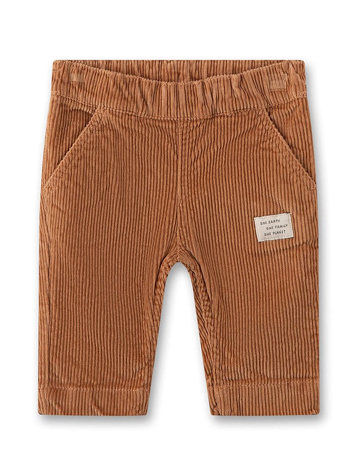 Sanetta Kidswear Spodnie sztruksowe w kolorze jasnobrązowym rozmiar: 62