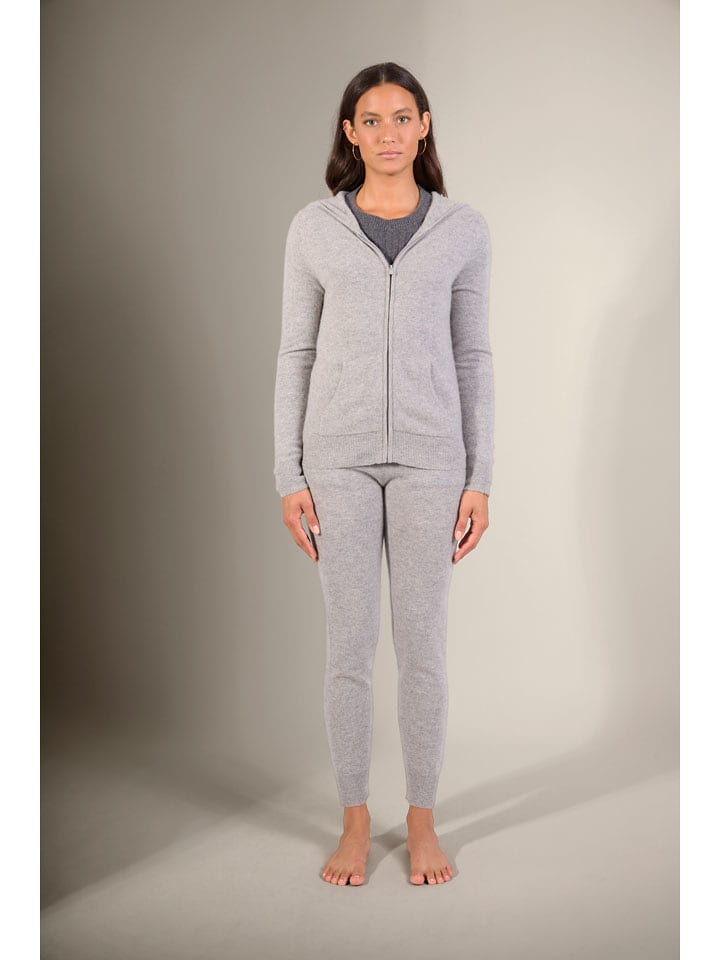 Perfect Cashmere Kaszmirowa bluza "Emma" w kolorze jasnoszarym rozmiar: XXL