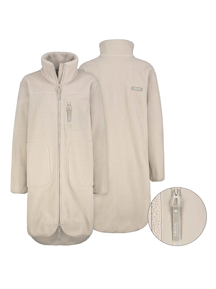 Sublevel Płaszcz polarowy w kolorze kremowym rozmiar: XL