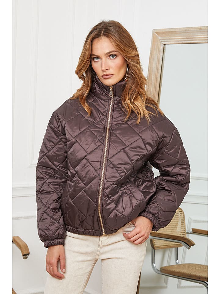 Joséfine Kurtka pikowana "Demi" w kolorze brązowym rozmiar: S