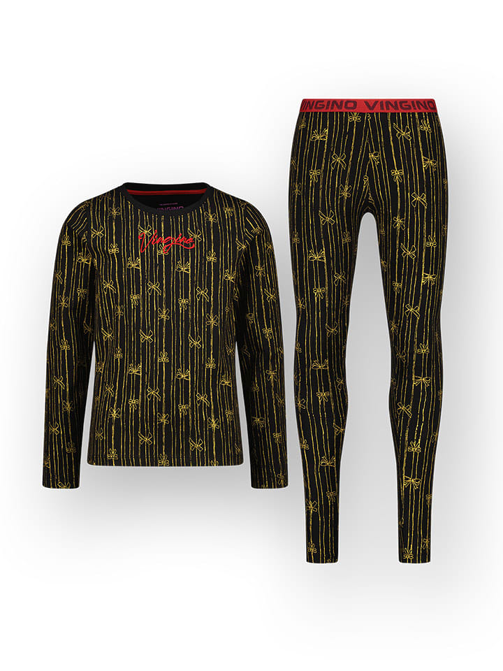 Vingino Piżama w kolorze czarno-żółtym rozmiar: 122/128