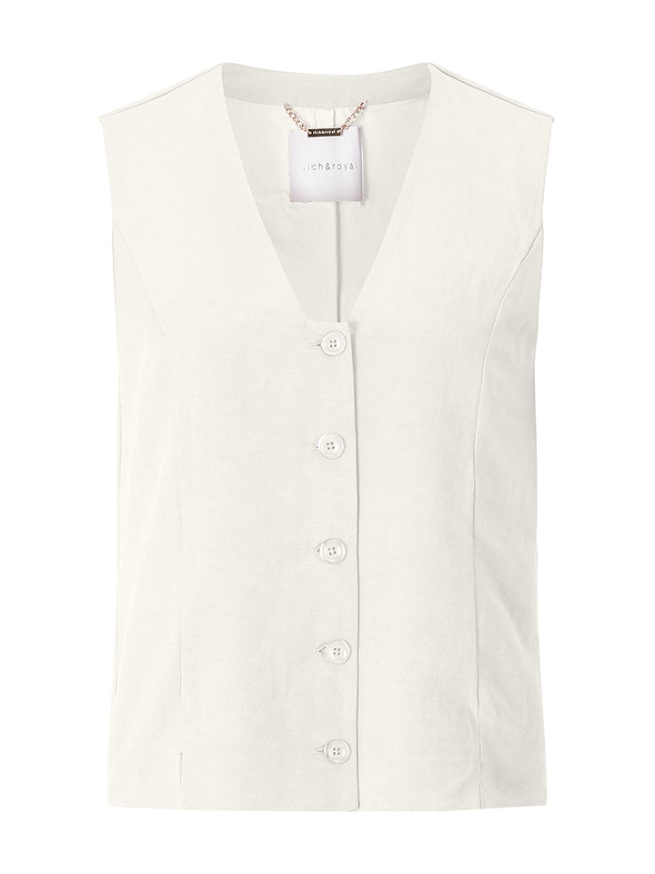 Rich & Royal Kamizelka garniturowa w kolorze kremowym rozmiar: 40