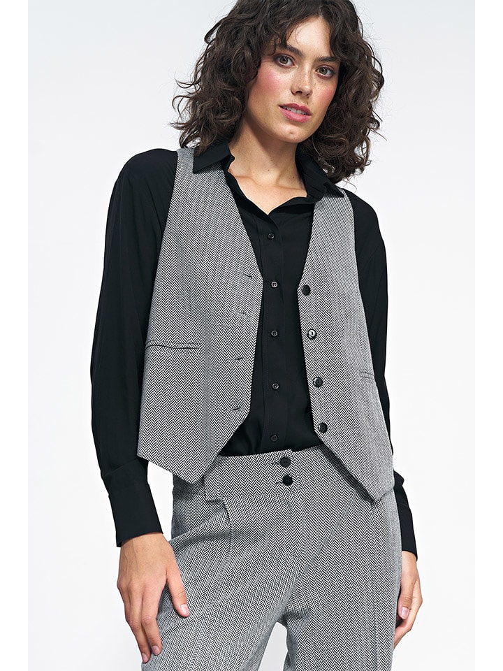 Nife Kamizelka w kolorze czarno-białym rozmiar: 38