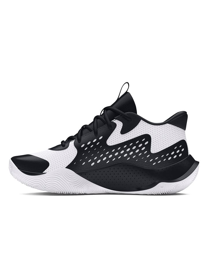 Under Armour Buty "Jet '23" w kolorze biało-czarnym do koszykówki rozmiar: 46