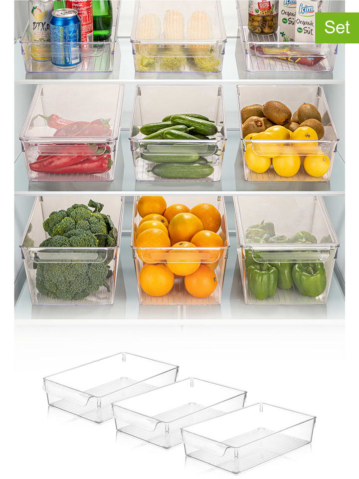 Violeta Home Organizery (3 szt.) do lodówki - 32,5 x 7 x 20 cm rozmiar: onesize