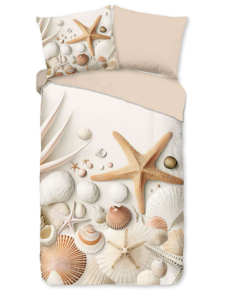 Good Morning Komplet pościeli "Cote" w kolorze beżowym rozmiar: 155x220 cm