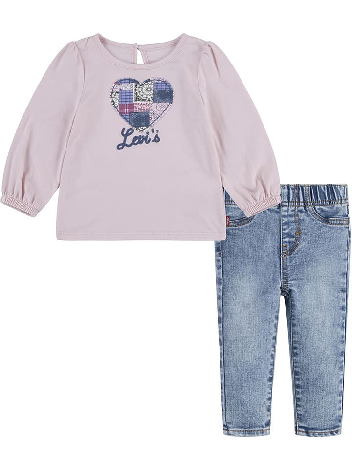 Levi's Kids 2-częściowy zestaw w kolorze niebiesko-fioletowym rozmiar: 68