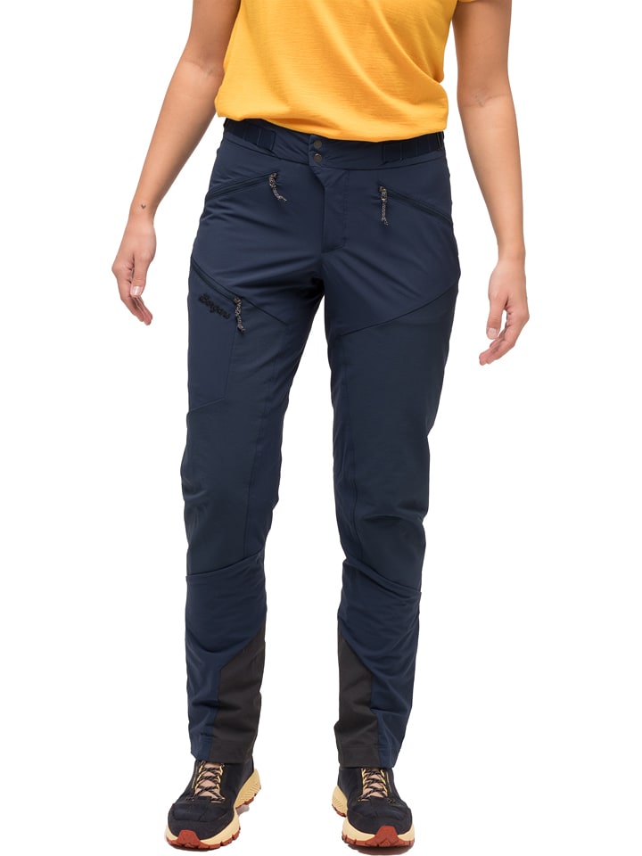 Bergans Spodnie softshellowe "Tind" w kolorze granatowym rozmiar: 44
