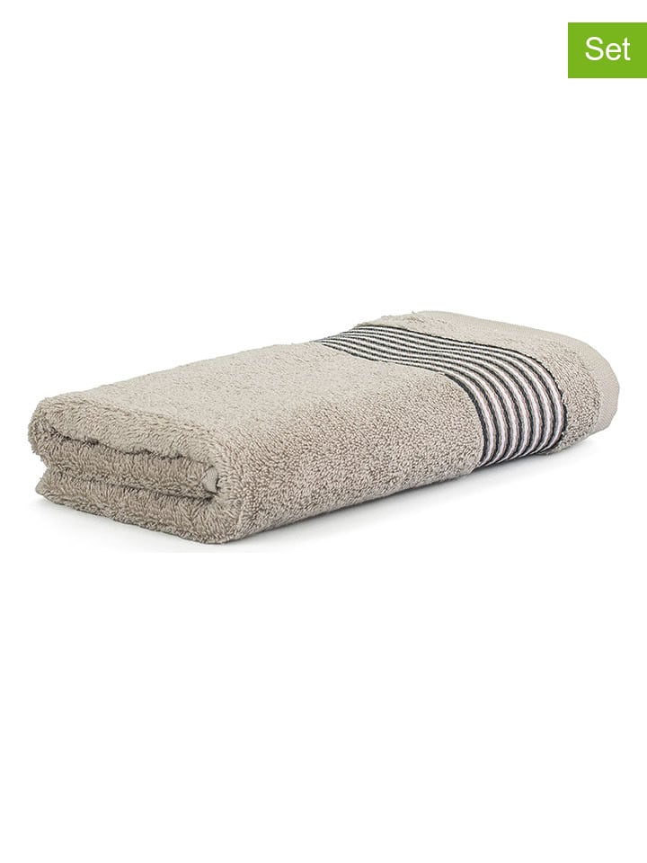 Möve for Frottana Ręczniki (3 szt.) "Möve for frottana" w kolorze jasnobrązowym do rąk rozmiar: 50x100 cm