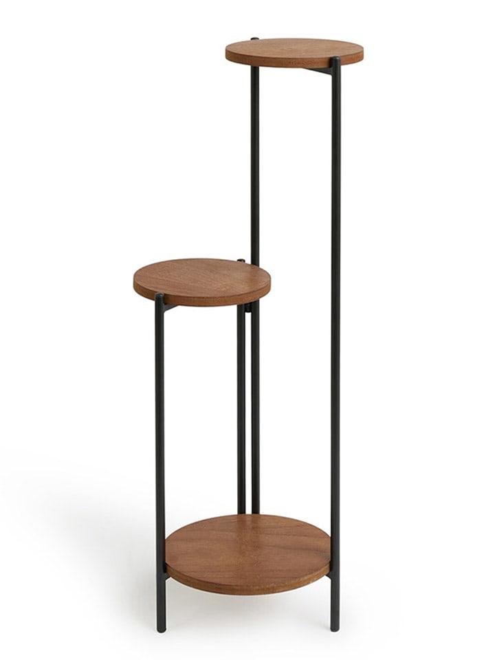 Lifa Living Stojak "Julie" w kolorze czarno-brązowym na rośliny - 30 x 84 x 26 cm rozmiar: onesize