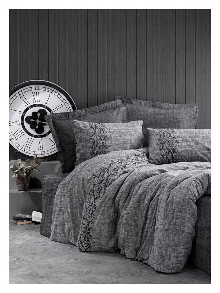 Elizabed Komplet pościeli renforcé w kolorze szarym rozmiar: 140x200 cm