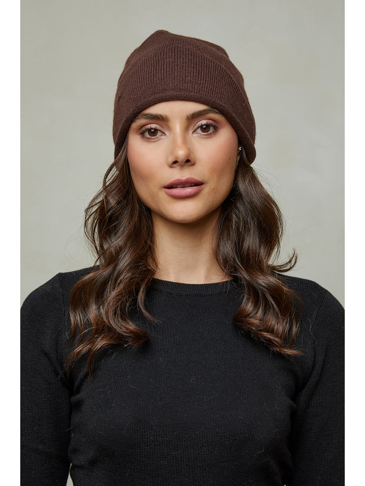 Soft Cashmere Czapka w kolorze ciemnobrązowym rozmiar: onesize