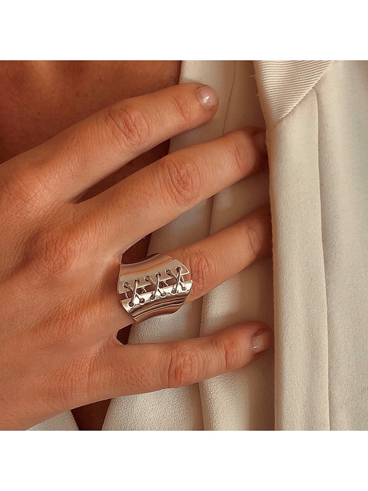 Eclat d'Argent Srebrny pierścionek rozmiar: 58