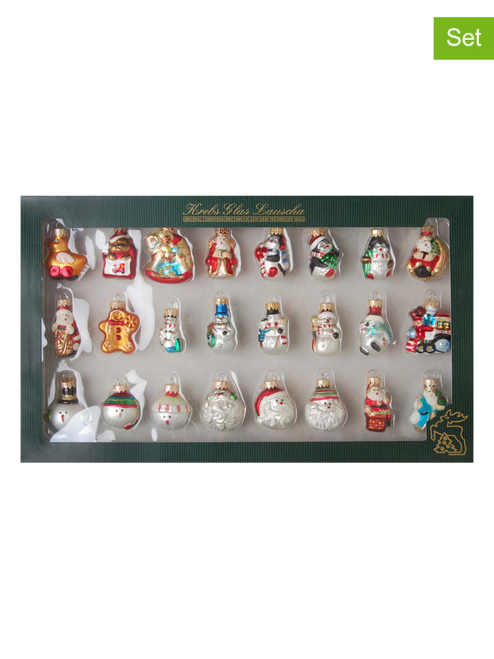 Krebs Glas Lauscha Ozdoby choinkowe (24 szt.) ze wzorem - Ø 3 cm rozmiar: onesize
