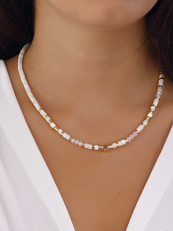 Nakkash Pozłacany naszyjnik z waryscytem - dł. 42 cm rozmiar: onesize