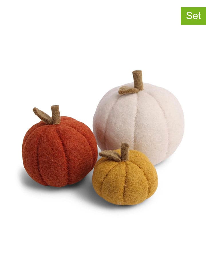 FILZLIG Figurki dekoracyjne (3 szt.) w kolorze biało-czerwono-żółtym rozmiar: onesize