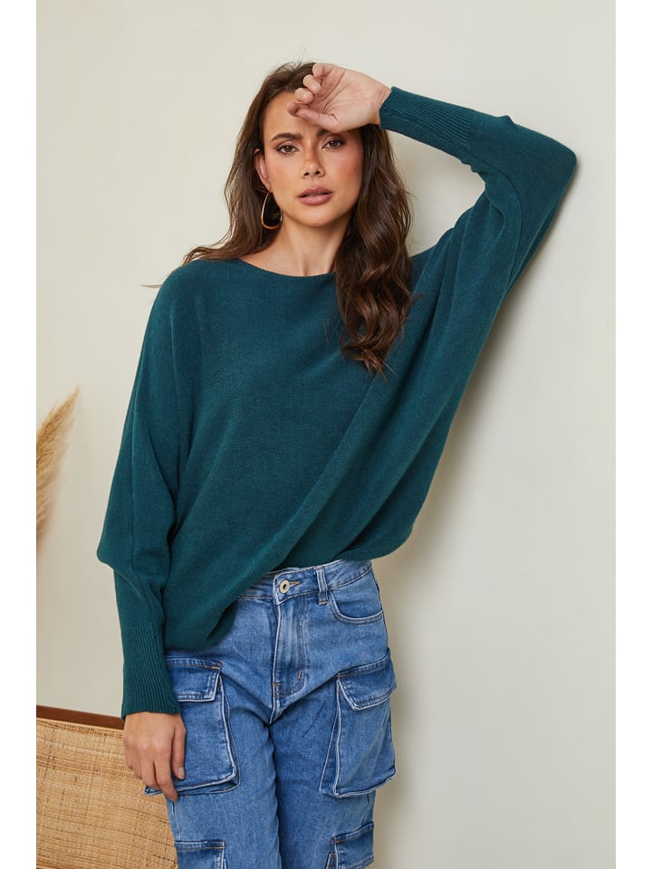 Joséfine Sweter "Hajos" w kolorze ciemnozielonym rozmiar: XL