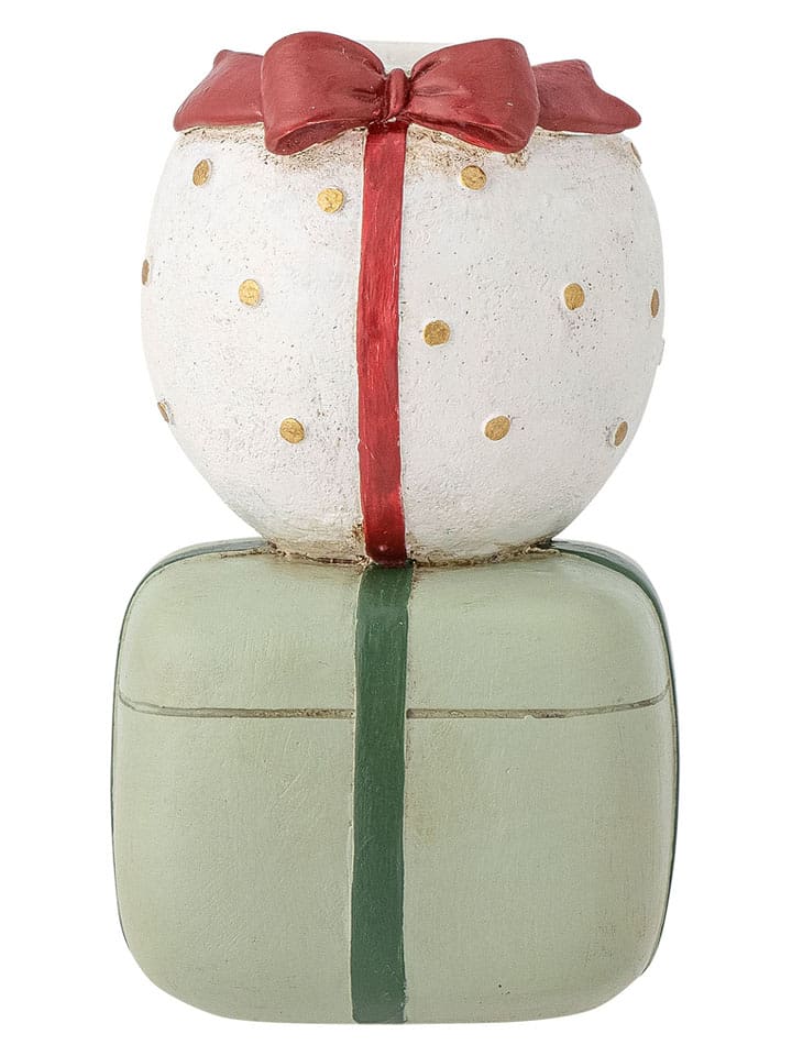 Bloomingville Świecznik "Wish" w kolorze zielono-biało-czerwonym - wys. 9 x Ø 5 cm rozmiar: onesize