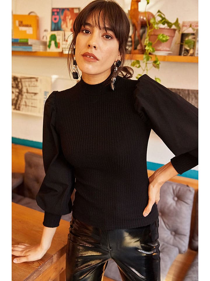 Olalook Bluzka w kolorze czarnym rozmiar: S