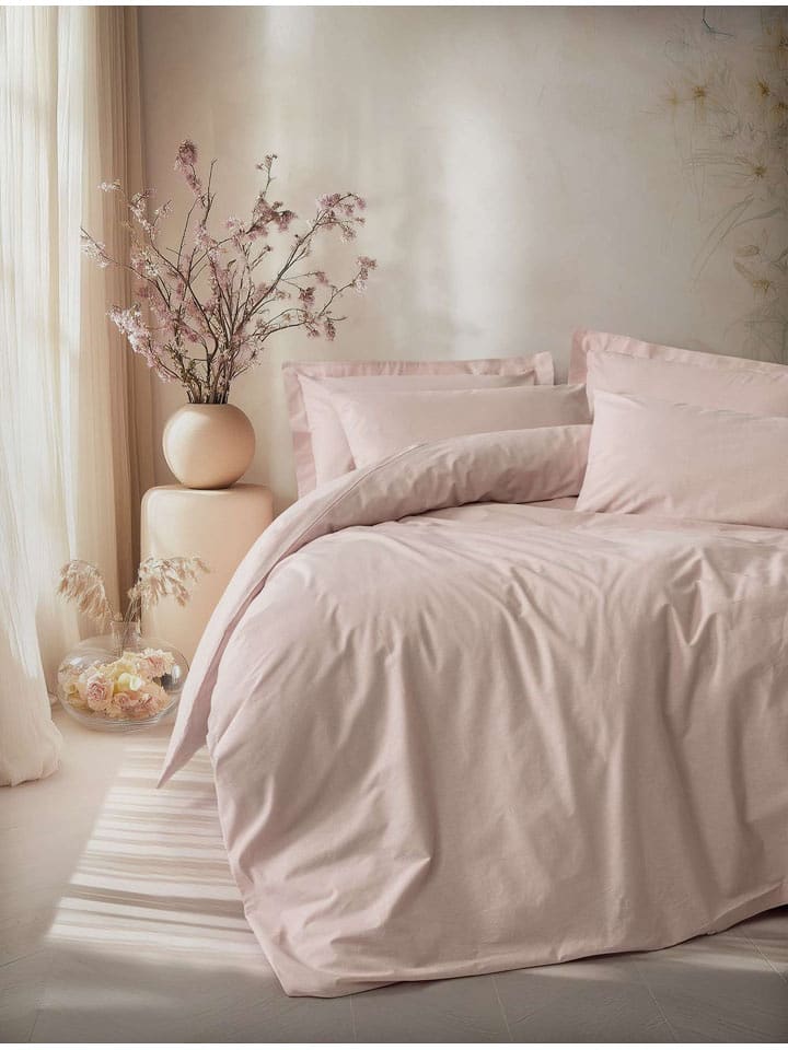 Mijolnir Komplet pościeli renforcé "Plain" w kolorze jasnoróżowym rozmiar: 140x200 cm