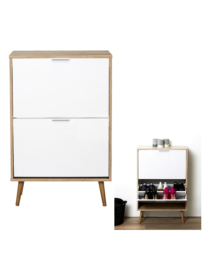 THE HOME DECO FACTORY Szafka w kolorze jasnobrązowym na buty - 60 x 91,5 x 23,5 cm rozmiar: onesize