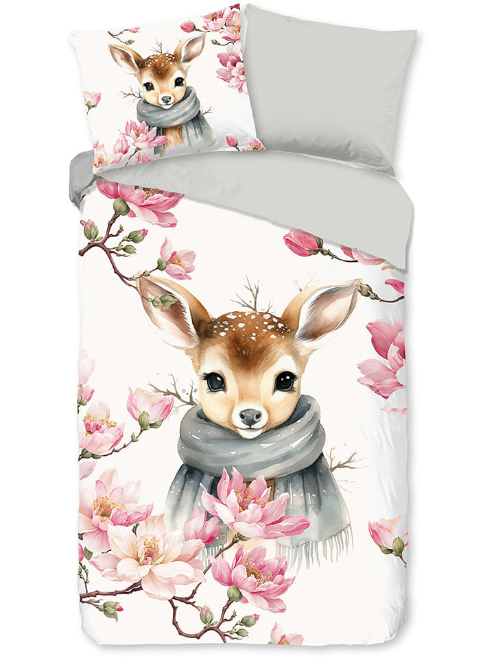 Good Morning Komplet pościeli "Leone" w kolorze szarym ze wzorem rozmiar: 140x220 cm